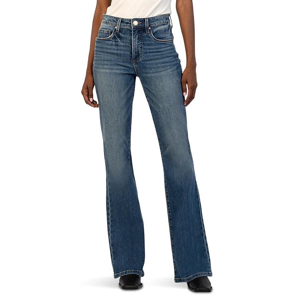 KUT from the Kloth Women's Ana High-Rise Fab Ab Super Flare in Counselled Size 0